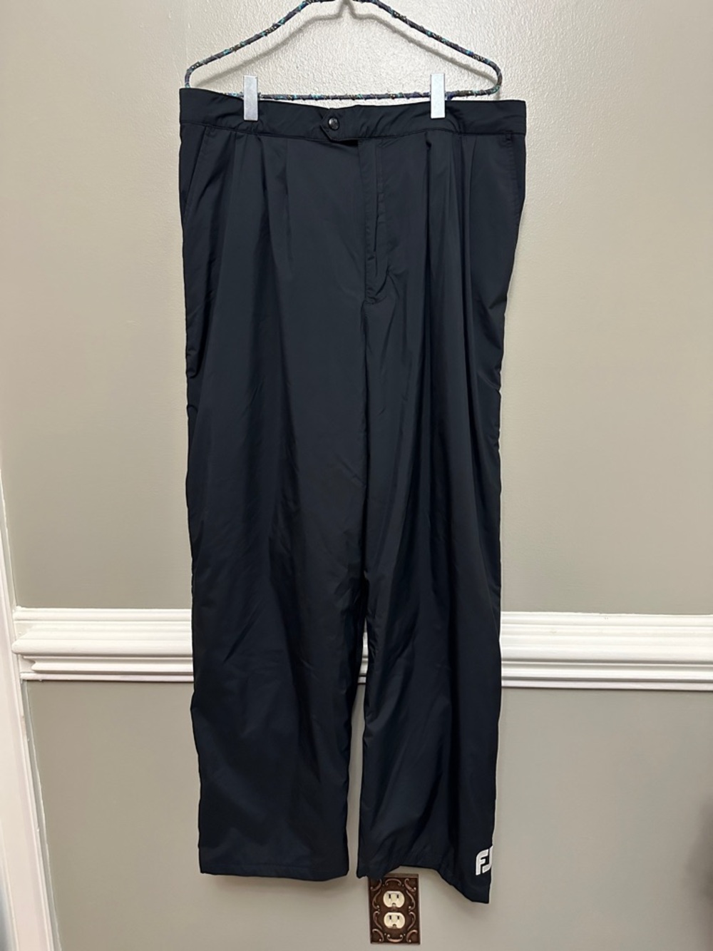 Mens FootJoy DryJoys black rain pants Sz XL